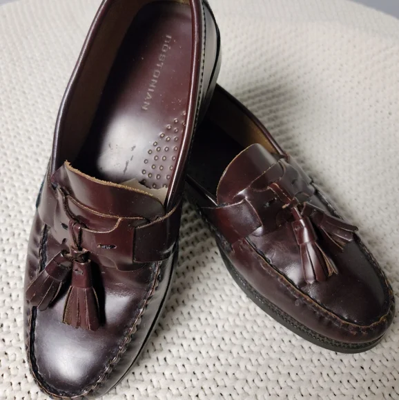 Men\'s Bostonian Classic Tassle Loafer 8.5 W Bostonian Classics Mens Dress Shoes Burgundy Leather Tassel  main image 2